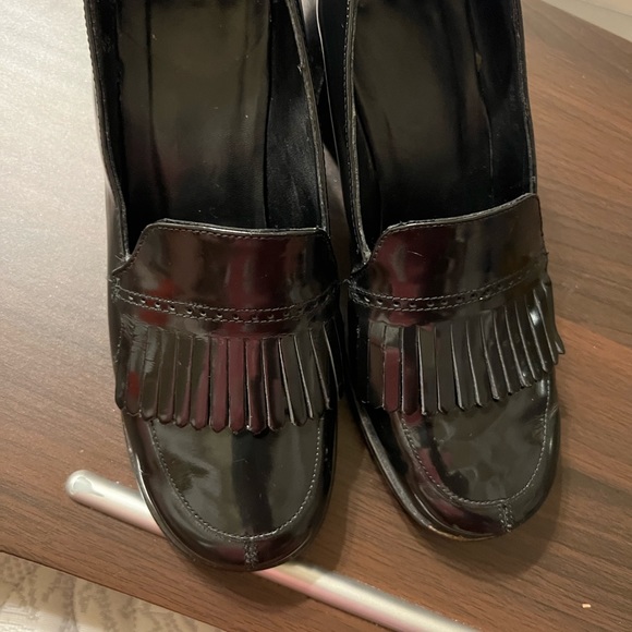 Coach Women's Pumps Black Block Heels Slip Ons 6 1/2B - Picture 3 of 9